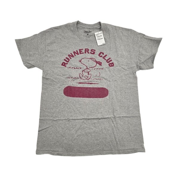 NWT Women's - Peanuts Runners Club Cotton Graphic T-Shirt, Size Medium - Picture 2 of 7